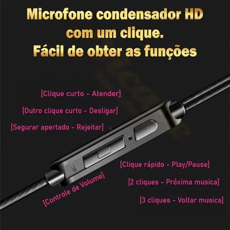 Fone Ergonômico com Fio