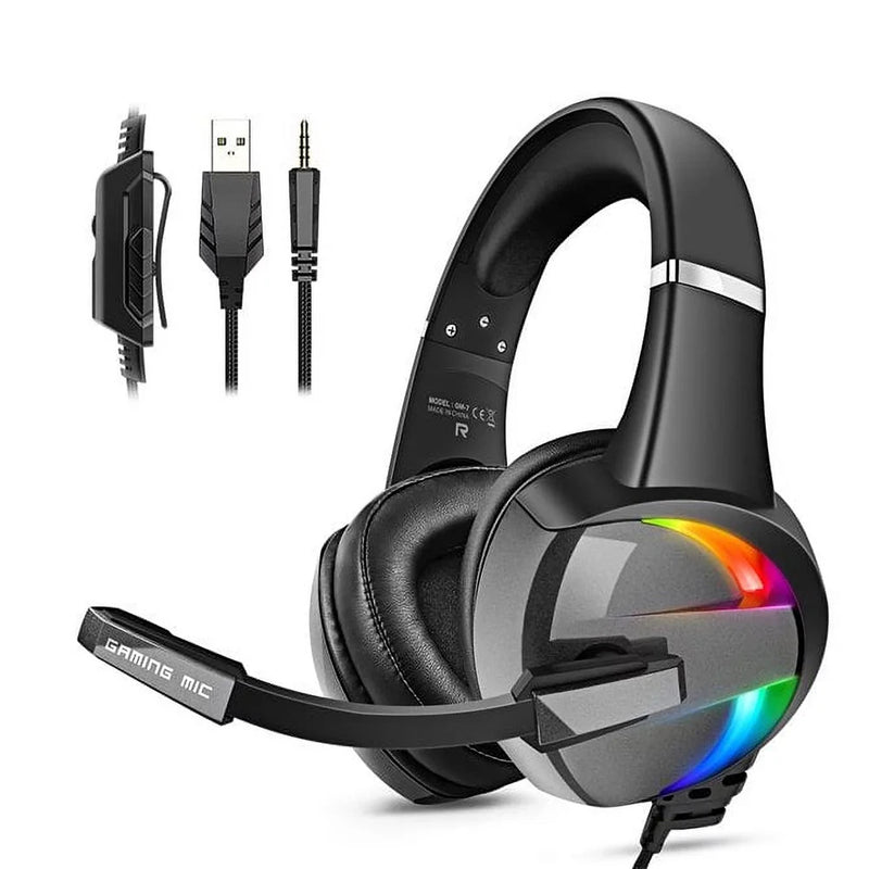 Headphone Gamer com Cancelador de Ruídos e LED