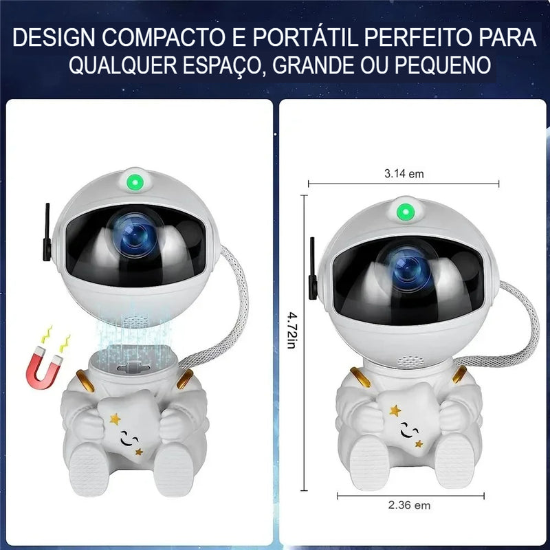 Luminária Astronauta com Projeção Estelar